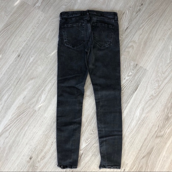Zara Black Acid Washed Studded Jeans Denim US 4 - Picture 6 of 6